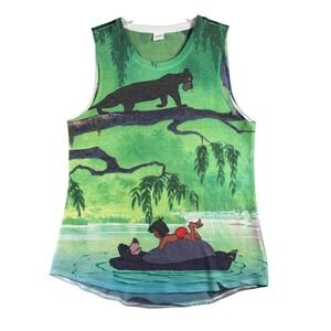 Disney‎ Jungle Book Tank Top Graphic Print Sleeveless Casual Top Womens Large